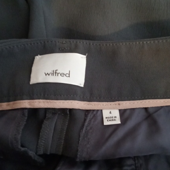 Wilfred Aritzia Crepe Tie Front Trousers Gray Busines Office Womens 4 - Picture 2 of 11